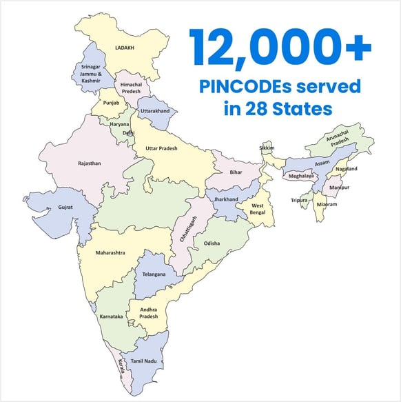 12000+ PINCODE served in 28 states, with a vision to empower every Indian with secure and accessible banking and financial services.