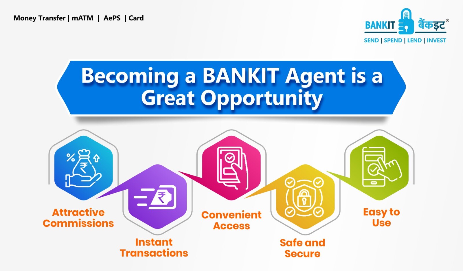 Becoming a BANKIT Agent is a Great Opportunity   * Attractive commission * Instant Transactions * Convenient Access * Safe and Secure * Easy to Use